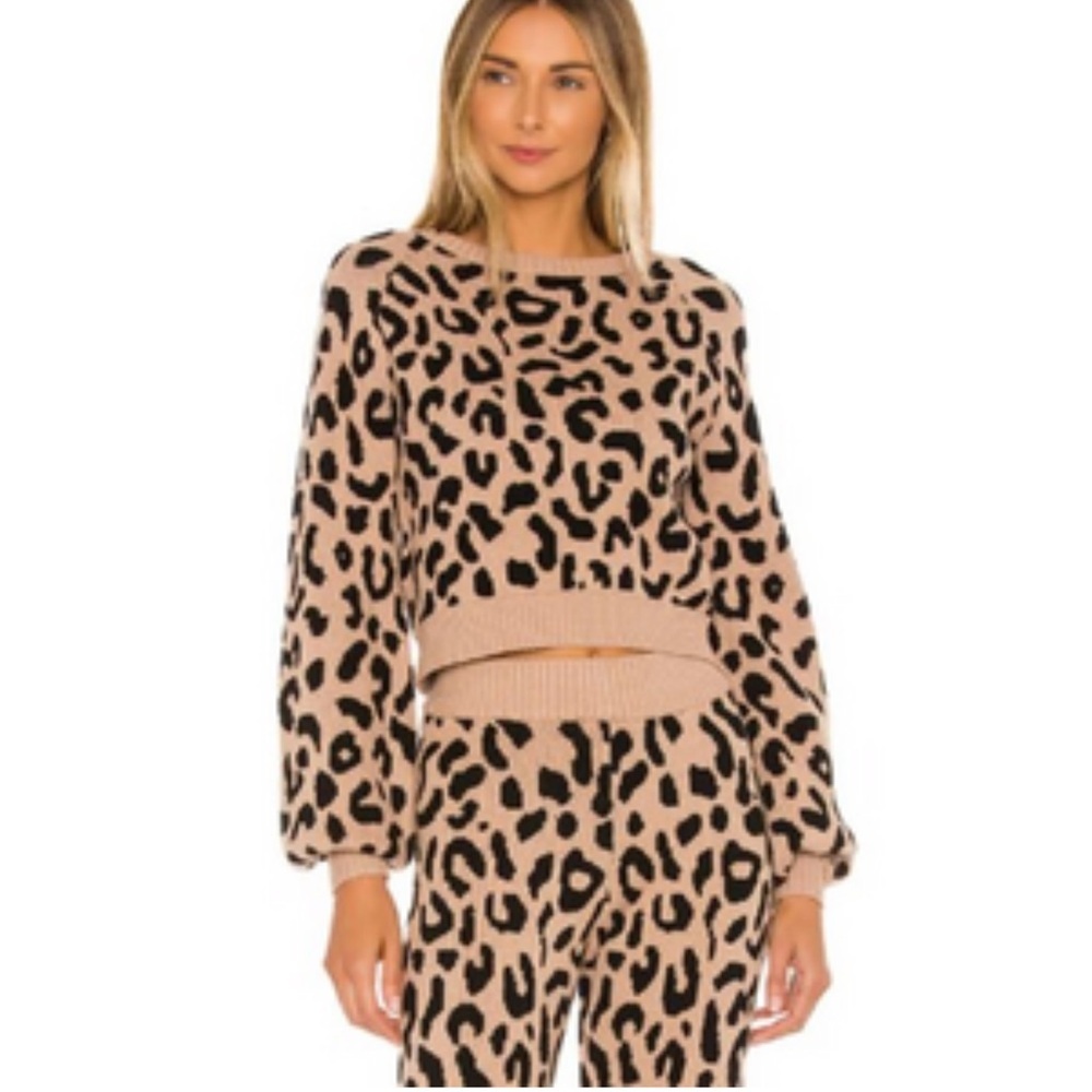 House Of Harlow 1960 x Revolve Leopard Callum Crewneck Sweater Women’s size XS​ - Picture 12 of 12